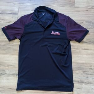 MLB Atlanta Braves Antigua Polo Polyester Breathable